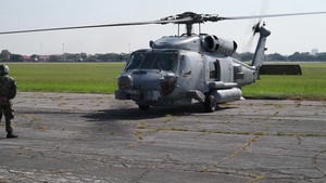 Navy MH-60R Helicopters from Naval Air Station Jacksonville and Naval Station Mayport Return Home After Evacuating to Maxwell AFB in advance of Hurricane Dorian