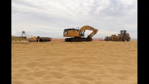 Oceanfront project crews scurry to secure equipment before Dorian