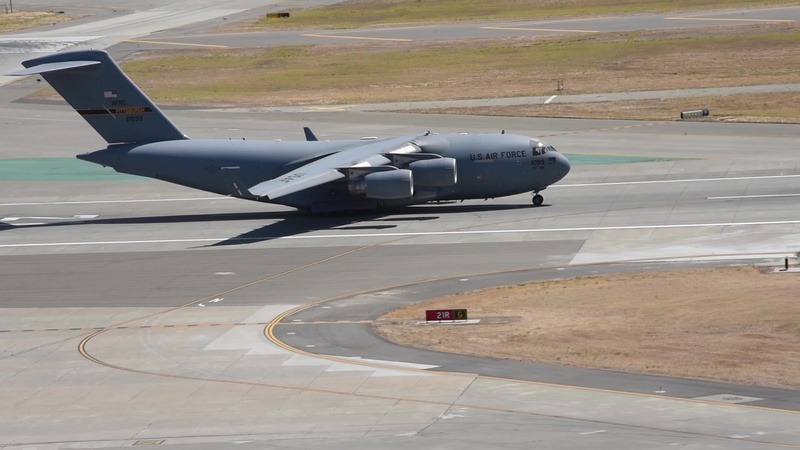 C-17 Globemaster III departs Travis AFB
