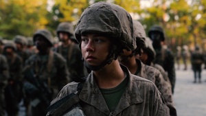 Recruits with Hotel and Papa Run Combat Endurance Course After Returning from Hurricane Dorian Evacuation