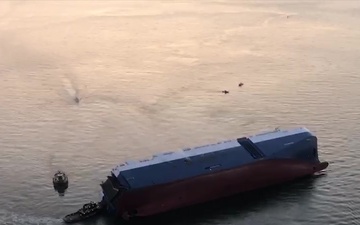 Coast Guard responds to MV Golden Ray in St. Simons Sound, Brunswick, Georgia