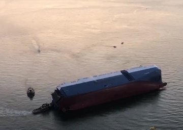 Coast Guard responds to MV Golden Ray in St. Simons Sound, Brunswick, Georgia