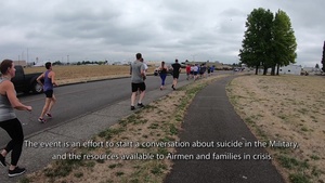 142nd Fighter Wing Airmen Participate in Suicide Awareness Run