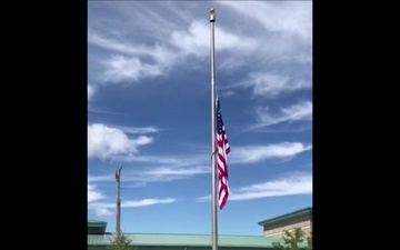 MA Air National Guard flag raising ceremony