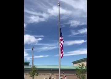 MA Air National Guard flag raising ceremony