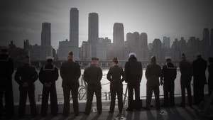 U.S. Marines and Sailors aboard the USS New York (LPD 21) Remember 9/11