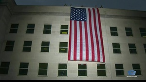 Sunrise Flag Unfurling at Pentagon Marks 9/11 Anniversary