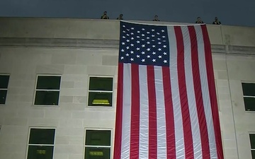 Sunrise Flag Unfurling at Pentagon Marks 9/11 Anniversary