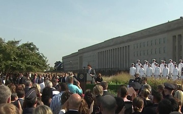 9/11 Remembrance Ceremony at the Pentagon Memorial