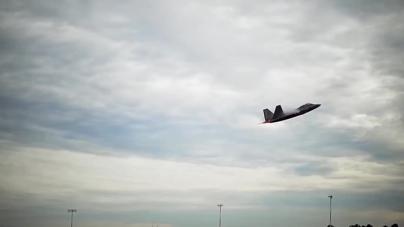 F-22 Performs a Vertical Take-Off