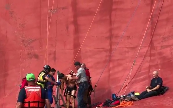 Coast Guard, port partners, salvage crews locate and rescue the four remaining Golden Ray crew members in St. Simons Sound