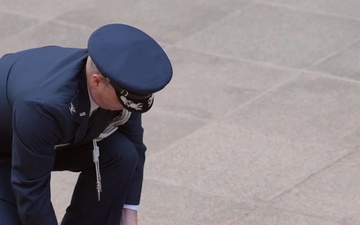 Honoring the Fallen: USAF Colonel Lays Wreath at Australian War Memorial