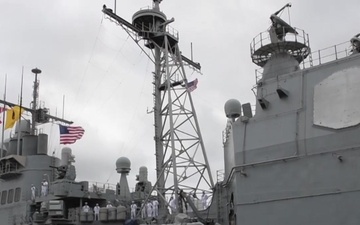 USS Normandy Departs Naval Station Norfolk