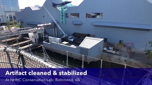 Vietnam War Era Sampan delivery at Naval Museum