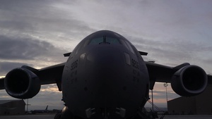 C-17A Globemaster III performs an air drop at Mobility Guardian 19