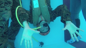 Marines conducts underwater egress training
