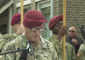 MG Gavin Memorial Wreath Laying Ceremony - MG Mingus Speech - B-roll