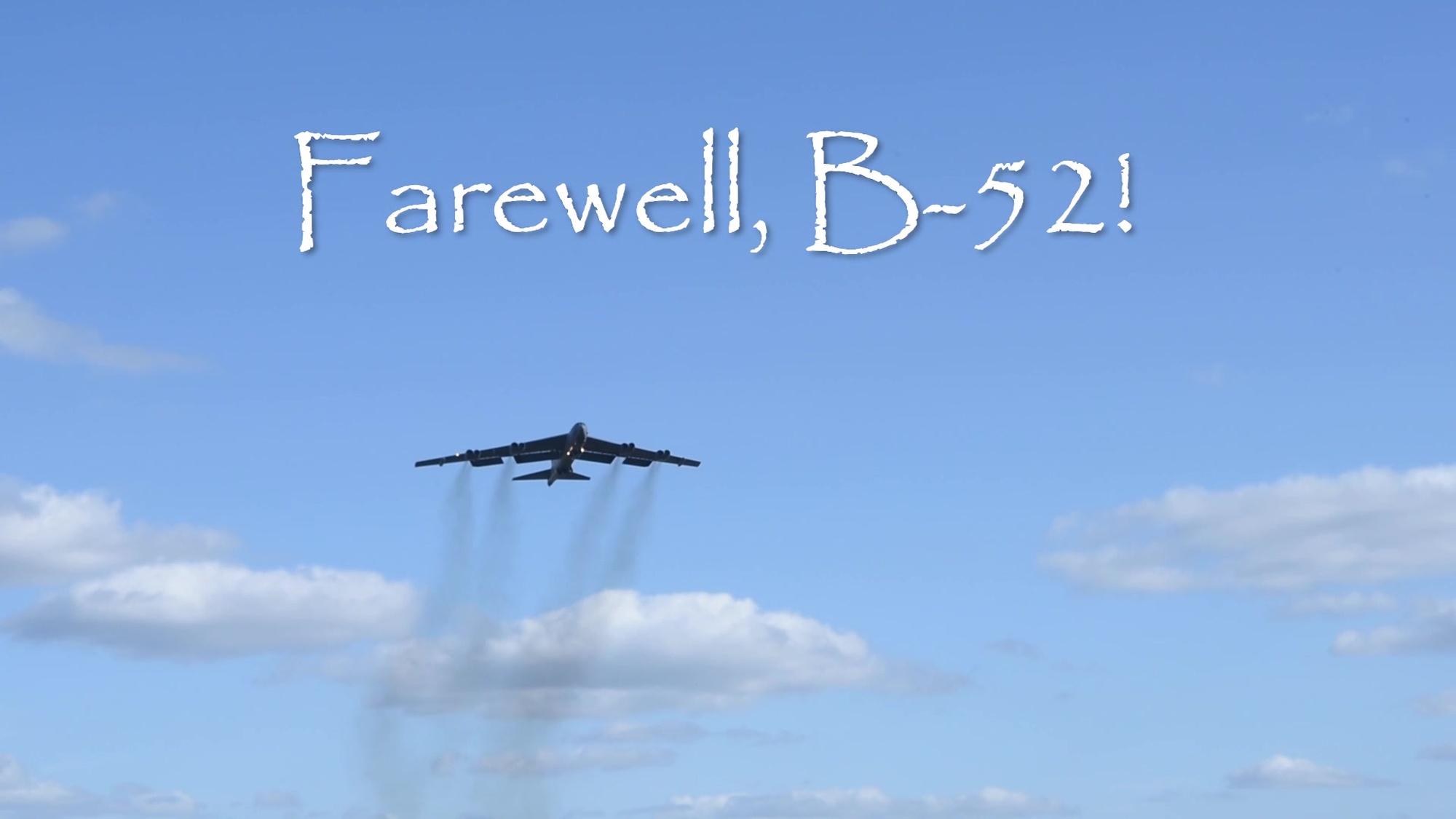 B-52 Stratofortress, having been repaired, leaves RAF Mildenhall after one month and makes its way to AFB Minot.