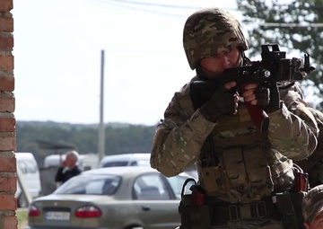 Ukraine special police force conduct room clearing during RT19-B-Roll