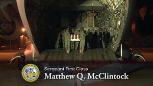 Army Sgt. 1st Class Matthew Q. McClintock - Dignified Transfer