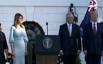 President Trump and The First Lady Participate in the Arrival Ceremony of the Prime Minister of Australia and Mrs. Morrison