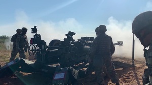 1-119 Field Artillery Direct Fire Mission at Camp Grayling