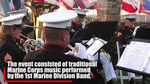 Marines honor Pendleton's 77th anniversary during evening colors ceremony