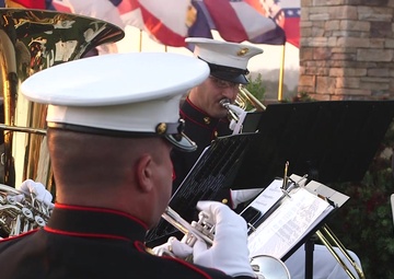 Marines honor Pendleton's 77th anniversary during evening colors ceremony