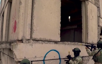 Georgia Defense Forces Special Operations Force Military Operations on Urban Terrain Training - Exercise Agile Spirit 2019 - B-roll