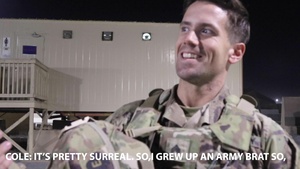 Son visits father in Kuwait on the way home from Iraq