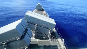 USS Gabrielle Giffords (LCS 10) launches Naval Strike Missile