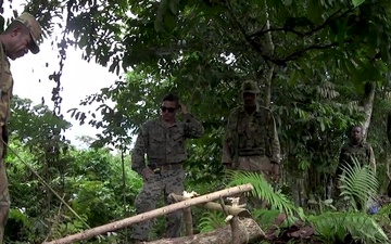 U.S. Marines, Papua New Guinea Defense Force Soldiers Build Bridge Foundations during Koa Moana