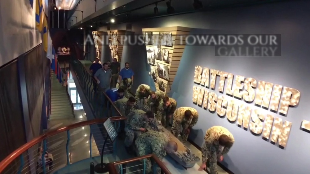 DVIDS Video Model of USS Newport News (CA 148) arrives at Naval Museum