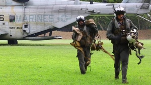 B-Roll: US Marines supply medical aid, water as a part of humanitarian assistance exercise in Colombia