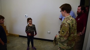 6-year-old Vivian Lord visits Robinson Maneuver Training Center