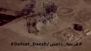 Coalition strike on ISIS fighting location ivo Baiji, Iraq