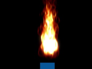 Animated USAF Services logo with flame