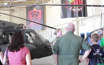 Cary High School JROTC students field trip to 82nd Combat Aviation Brigade