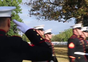 Barracks Marines Lay Col. Phillip L. Harrington to Rest at Arlington National Cemetery