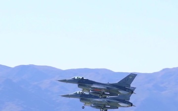 Double F-16 Take-off Slow-mo