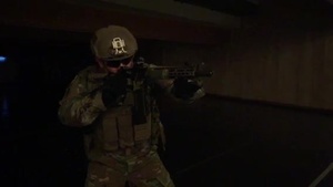 U.S. Special Operations Soldier Fires M4 Rifle