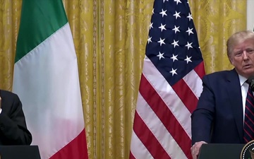 President Trump Participates in a Joint Press Conference with the President of the Italian Republic