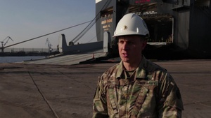 Maj. Hiatt interview about port operations in Latvia