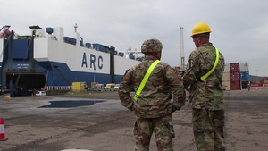 Vlissingen Port Operations - COL Jim Isenhower b-roll