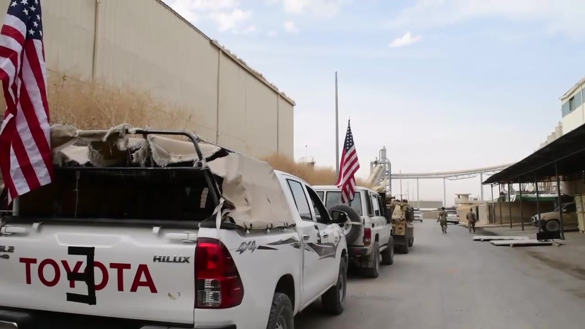 U.S. forces break down equipment and prepare for convoy operations following an order to retrograde from various locations in Syria.