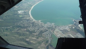View of Northern California coast from a KC-10 Extender