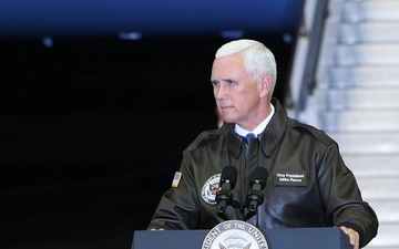 Vice President Mike Pence visits Ramstein speech B-Roll