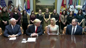 President Trump Participates in a Video Call with the Participants of the First All-Women Spacewalk