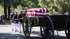 Barracks Marines Lay WWII Marine Pvt. Ted Hall to Rest at Arlington National Cemetery