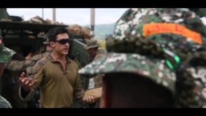 U.S. and Philippine Marines conduct a section gunnery live fire range during KAMANDAG 3